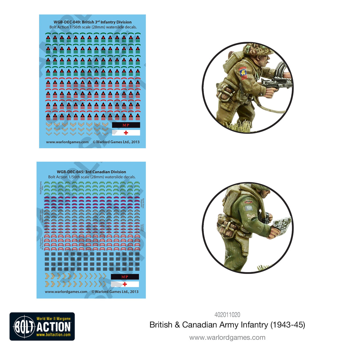 Warlord Games British & Canadian Army infantry (1943-45) Miniatures