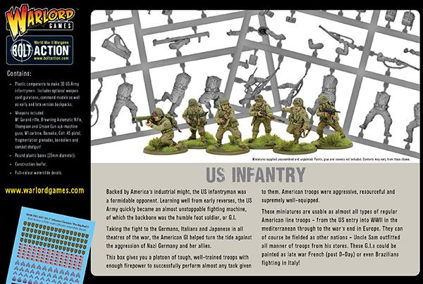 Warlord Games US Infantry Platoon - WWII American GIs Miniatures