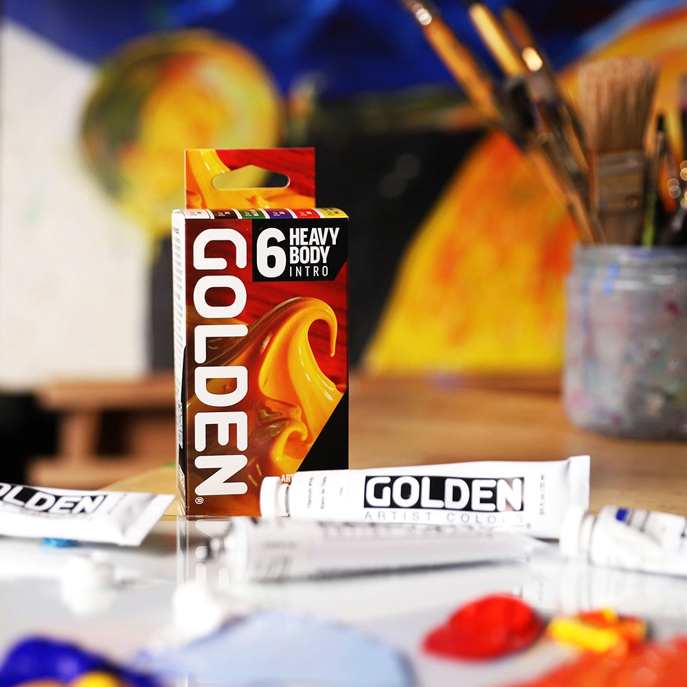 Golden Heavy Body Intro Acrylic Paint Set, 6x22 ml