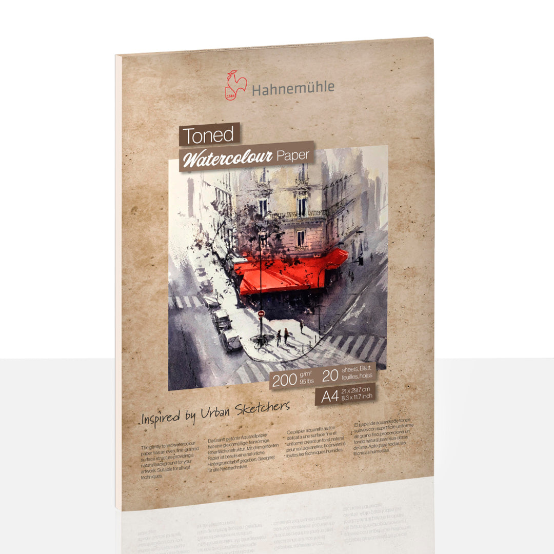 Hahnemühle Toned Beige Watercolour Paper Pad, 15 Sheets, 300 gsm