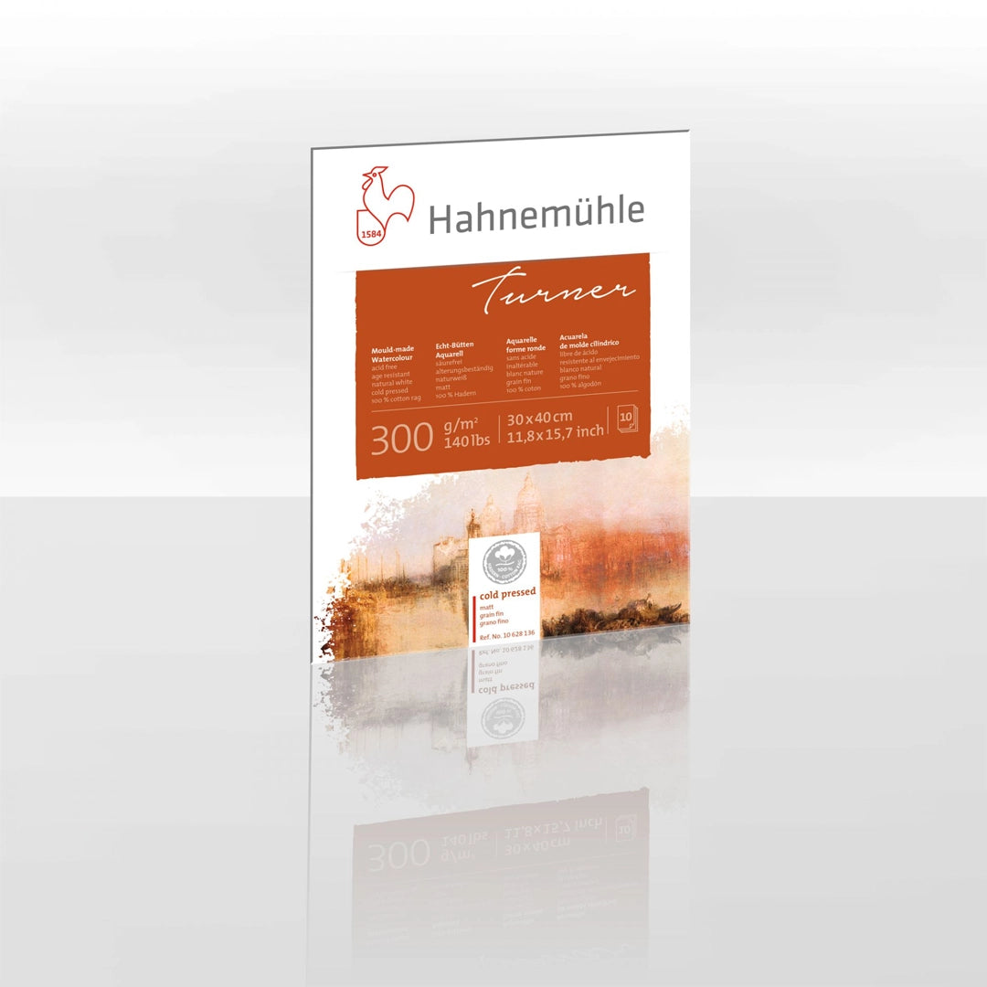 Hahnemühle Turner Watercolour Paper Block, 10 Sheets, 300 gsm
