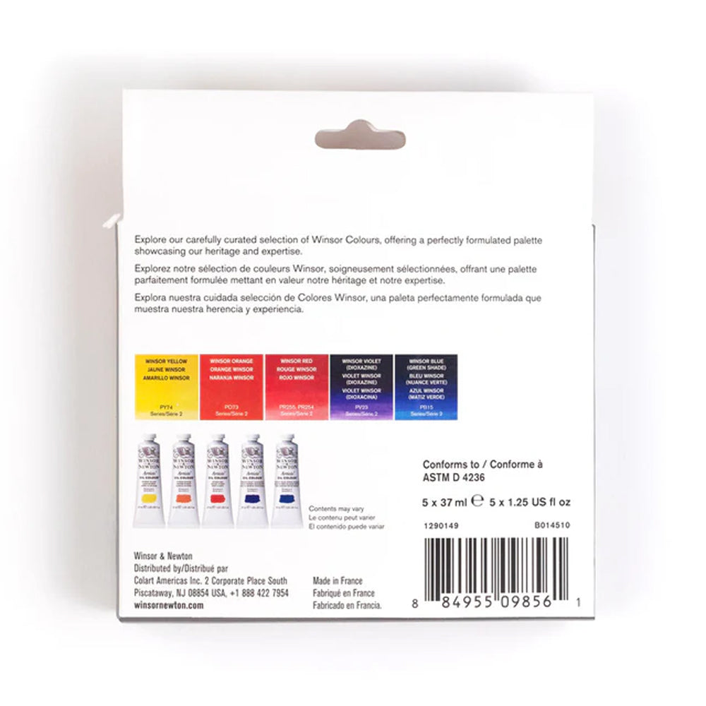 Winsor & Newton Artists' Oil Colour Winsor Set, 5x37 ml