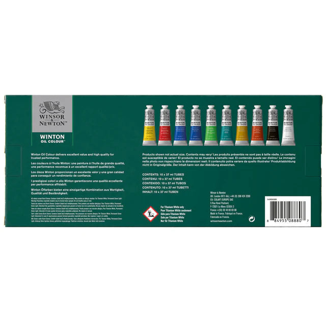 Winsor & Newton Winton Oil Paint Set, 10x37 ml