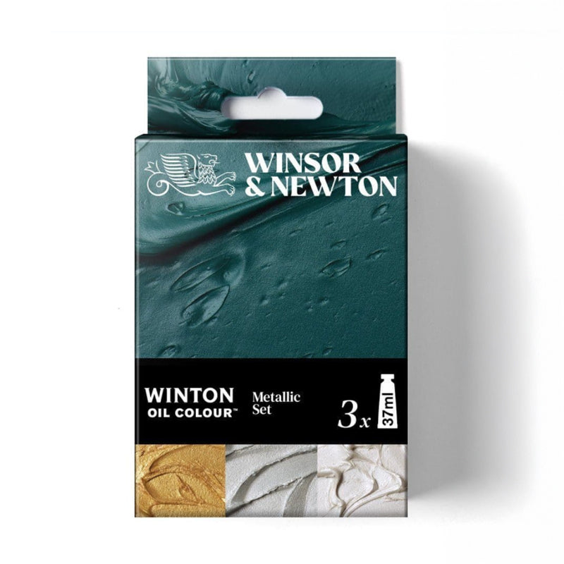 Winsor & Newton Winton Oil Paint Metallic Set, 3x37 ml