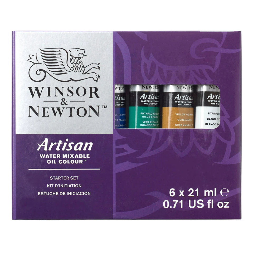 Winsor & Newton Artisan Water Mixable Oil Colour Starter Set, 6x21 ml