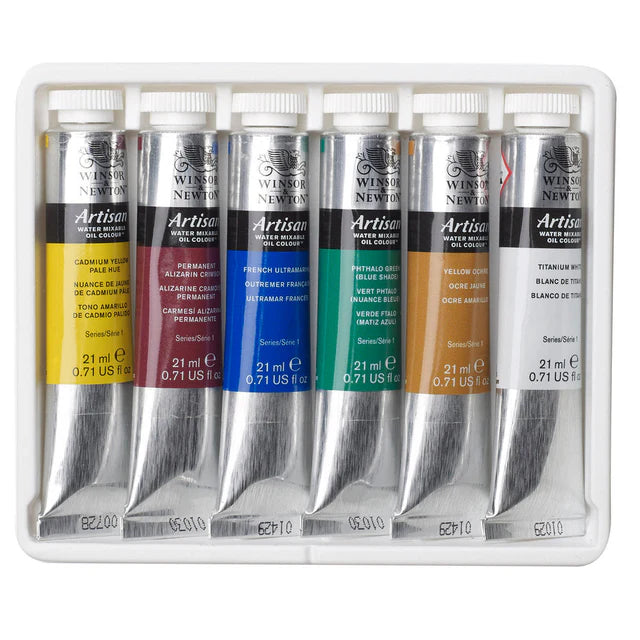 Winsor & Newton Artisan Water Mixable Oil Colour Starter Set, 6x21 ml