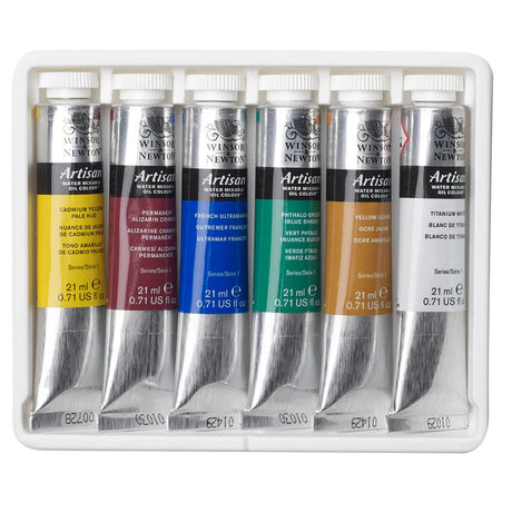 Winsor & Newton Artisan Water Mixable Oil Colour Starter Set, 6x21 ml