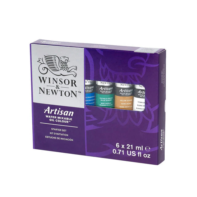 Winsor & Newton Artisan Water Mixable Oil Colour Starter Set, 6x21 ml