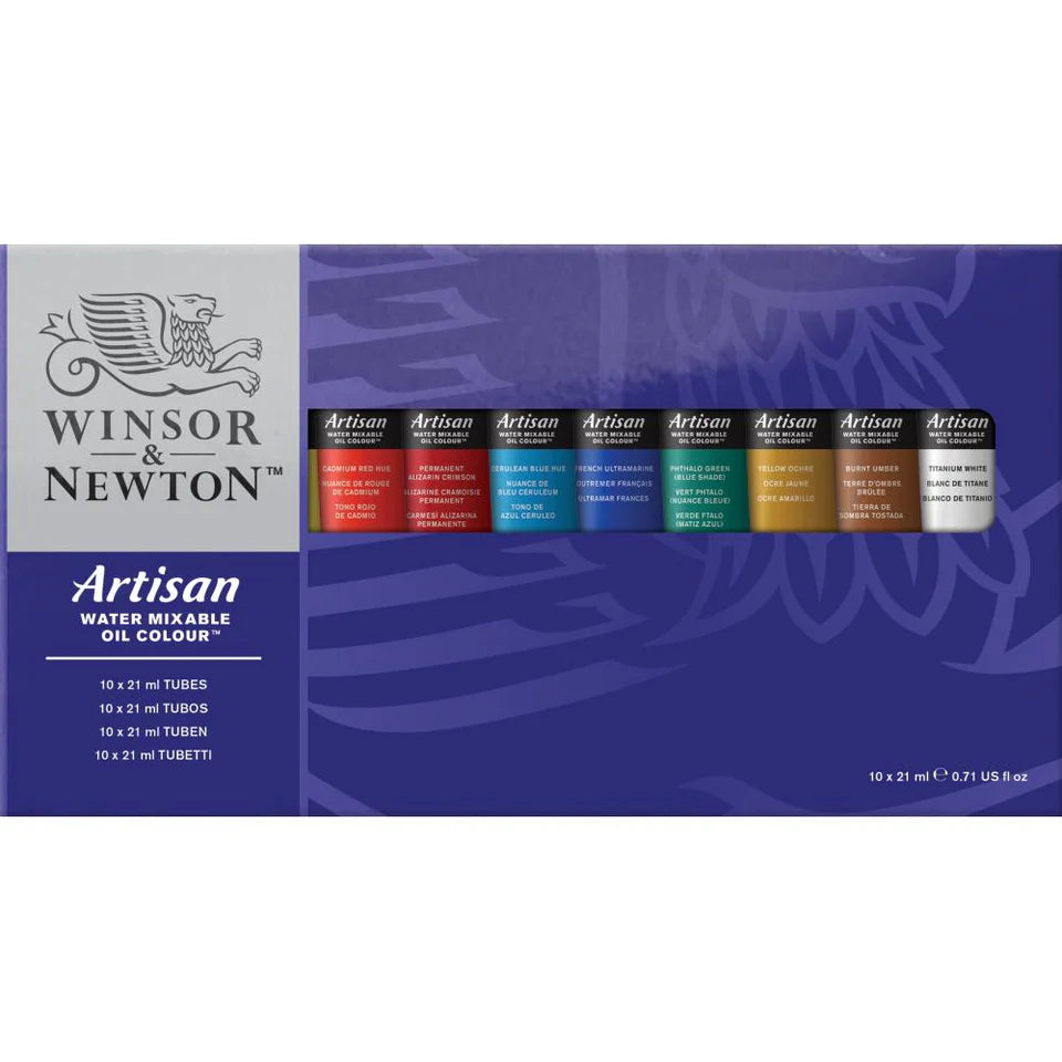 Winsor & Newton Artisan Water Mixable Oil Colour Set, 10x21 ml