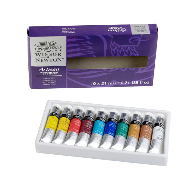 Winsor & Newton Artisan Water Mixable Oil Colour Set, 10x21 ml