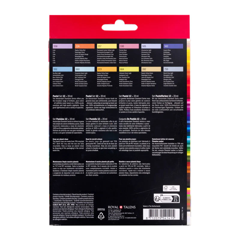 Amsterdam Acrylic Paint Pastel Set, 12x20 ml