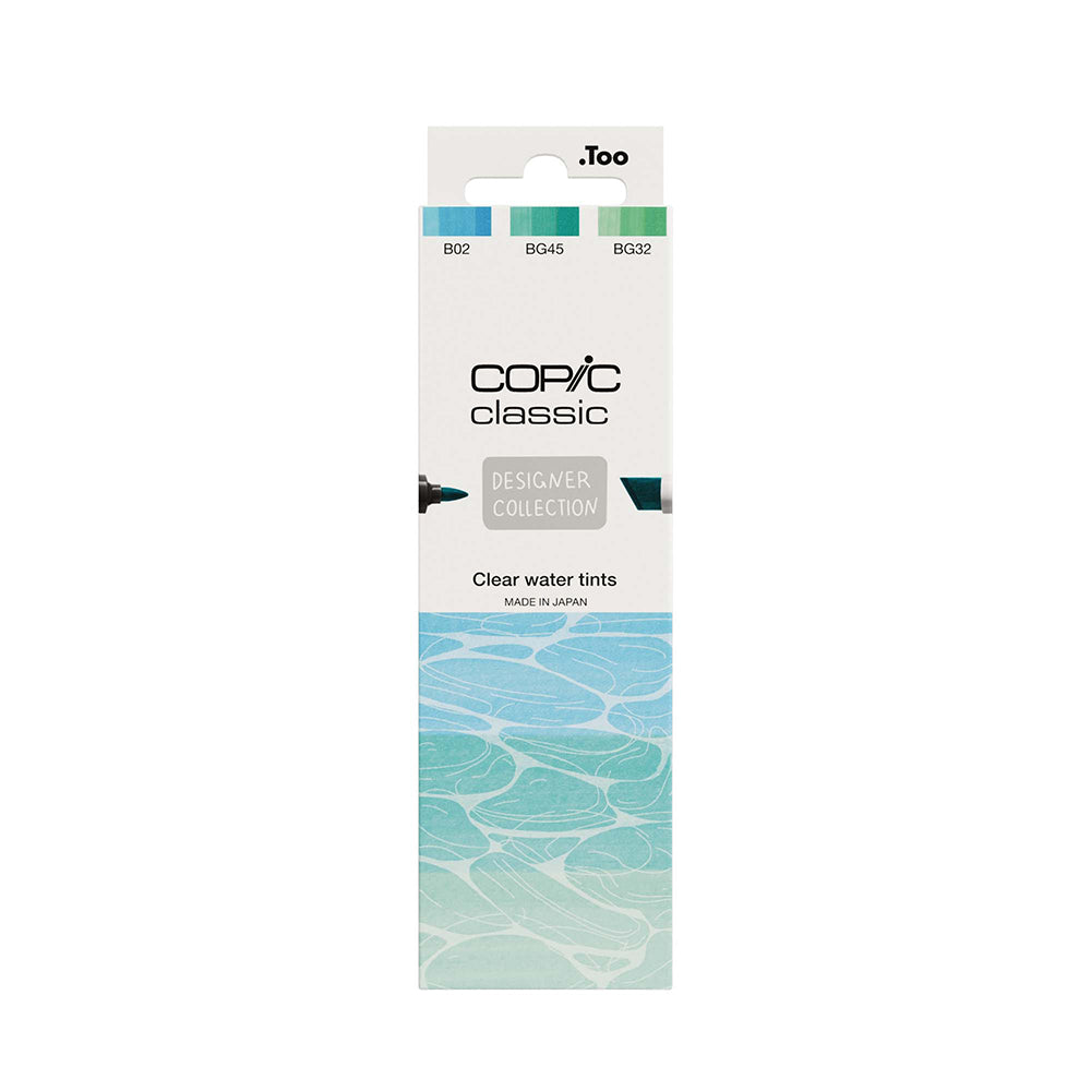 Copic Classic Designer Collection Clear Water Tints, Set of 3