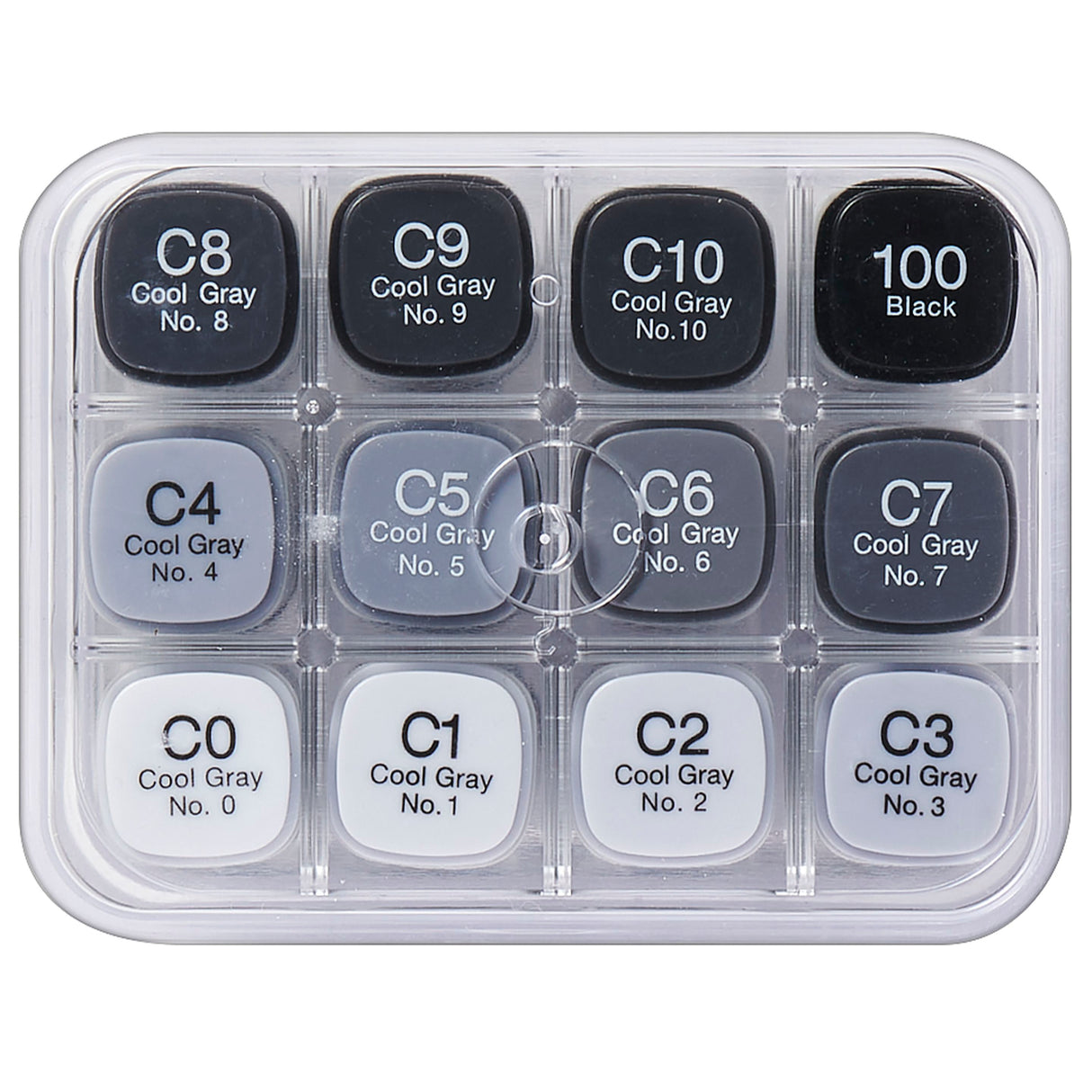 Copic Ciao Classic Cool Gray Markers Set, 12 pcs.