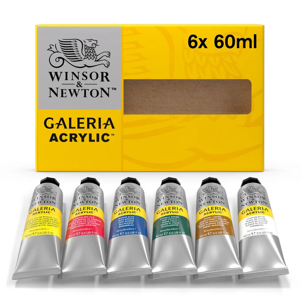 Winsor & Newton Galeria Acrylic Paint Set, 6x60 ml