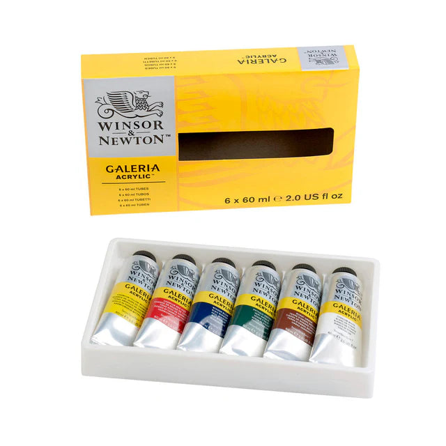 Winsor & Newton Galeria Acrylic Paint Set, 6x60 ml