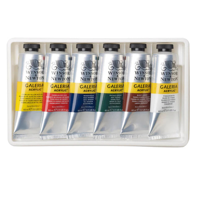 Winsor & Newton Galeria Acrylic Paint Set, 6x60 ml