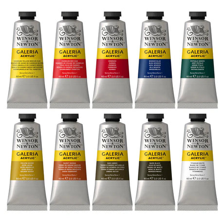 Winsor & Newton Galeria Acrylic Paint Set, 10x60 ml
