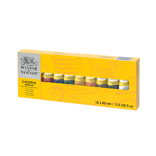 Winsor & Newton Galeria Acrylic Paint Set, 10x60 ml