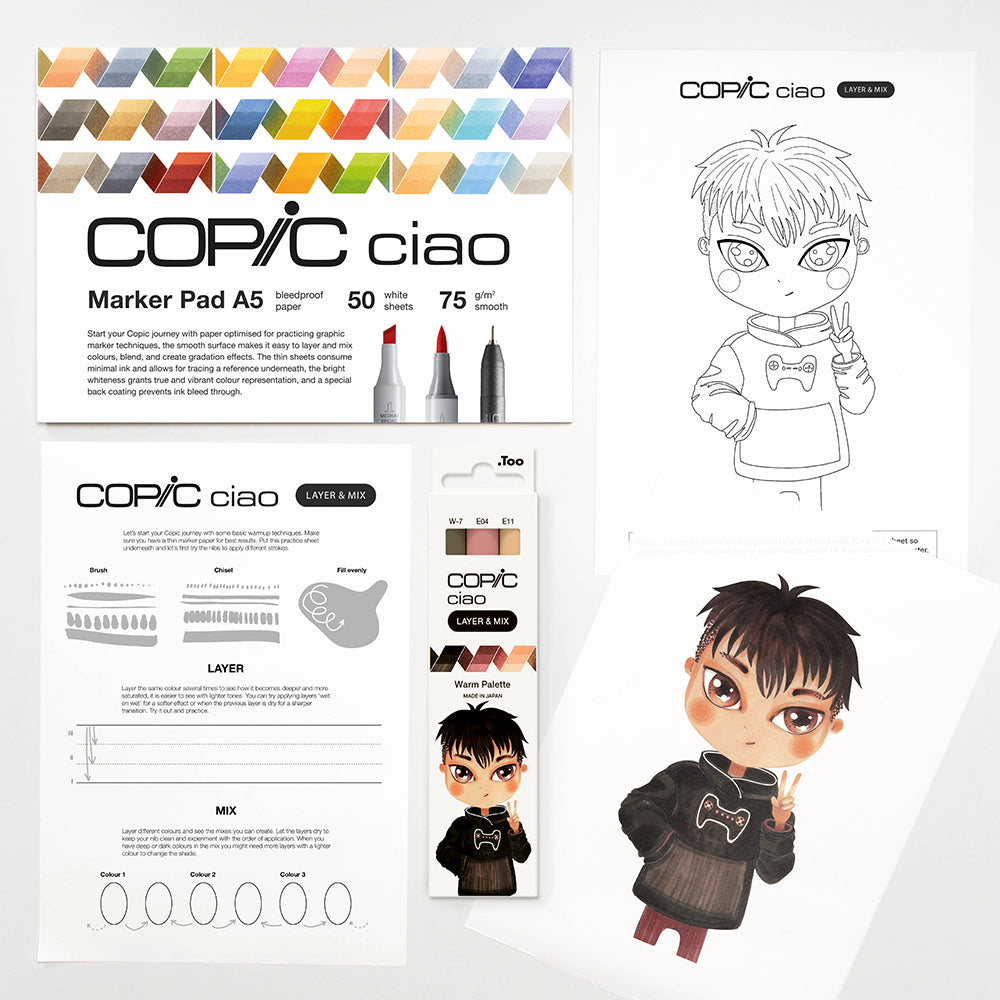 Copic Ciao Layer & Mix Warm Starter Pack