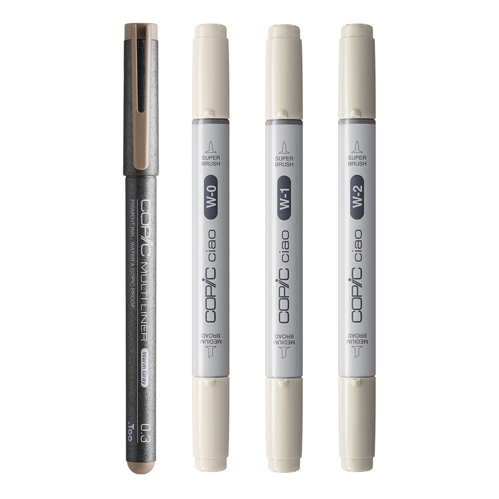 Copic Ciao SHADE Light Warm Gray Markers Set, 4 pcs.