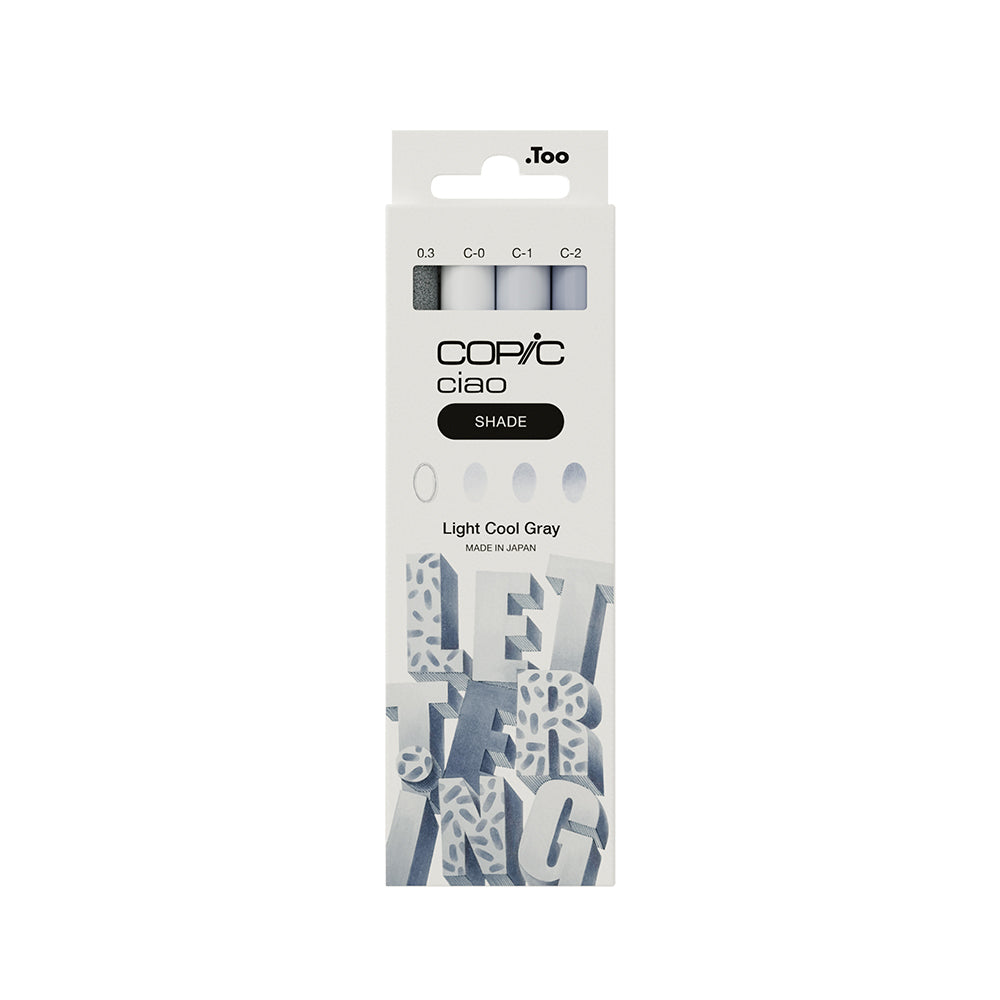 Copic Ciao SHADE Light Cool Gray Markers Set, 4 pcs.