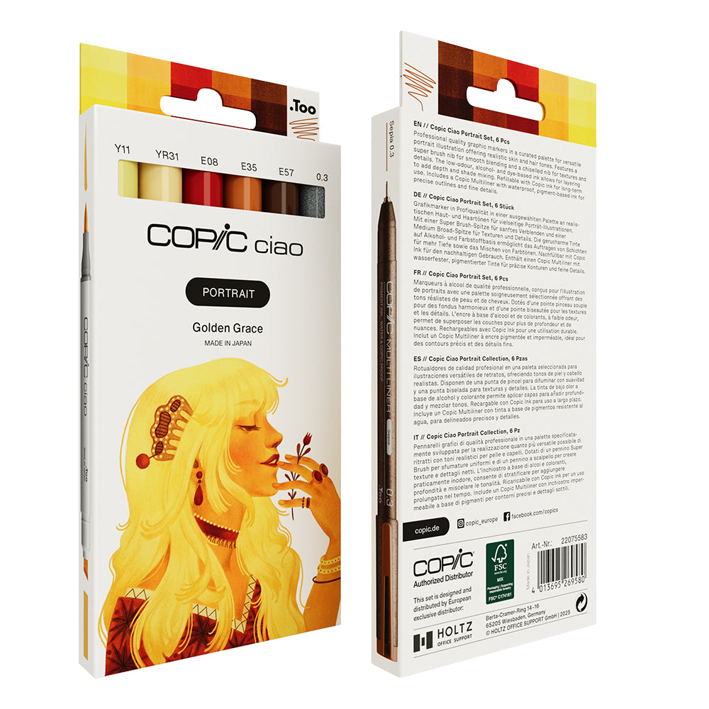 Copic Ciao Portrait Set Golden Grace, 6 pcs.