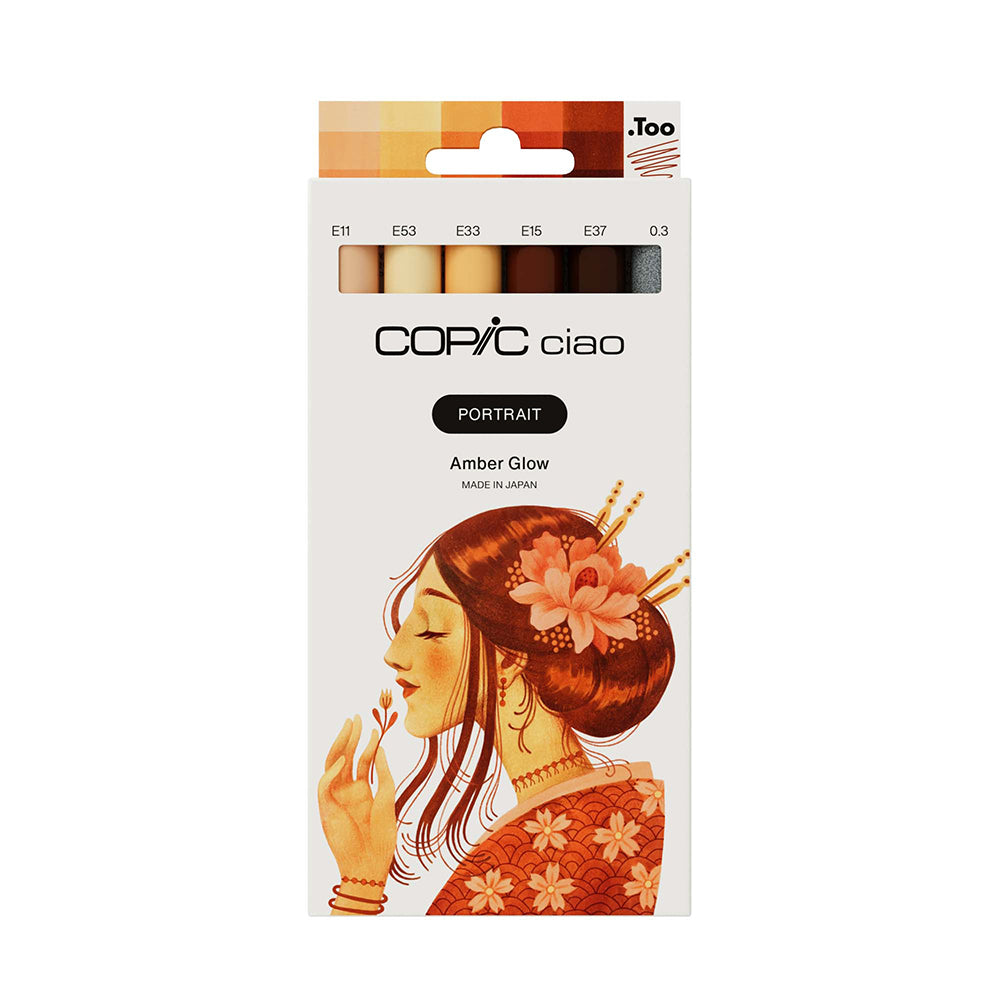 Copic Ciao Portrait Set Amber Glow, 6 pcs.