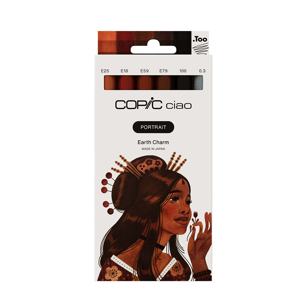 Copic Ciao Portrait Set Earth Charm, 6 pcs.
