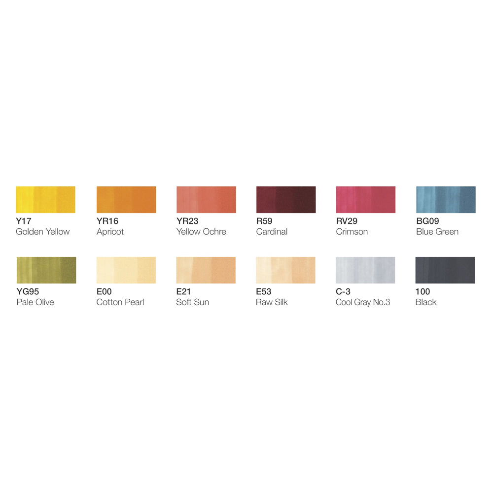 Copic Ciao Wallet Set Manga Tones 2, 12 pcs.