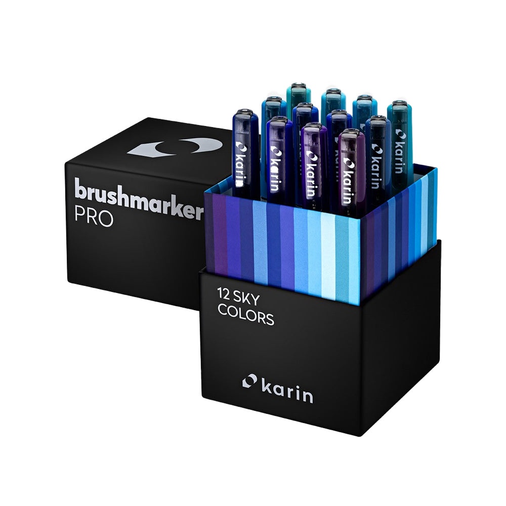 Karin Brushmarker PRO Markers Set | 12 Sky Colours