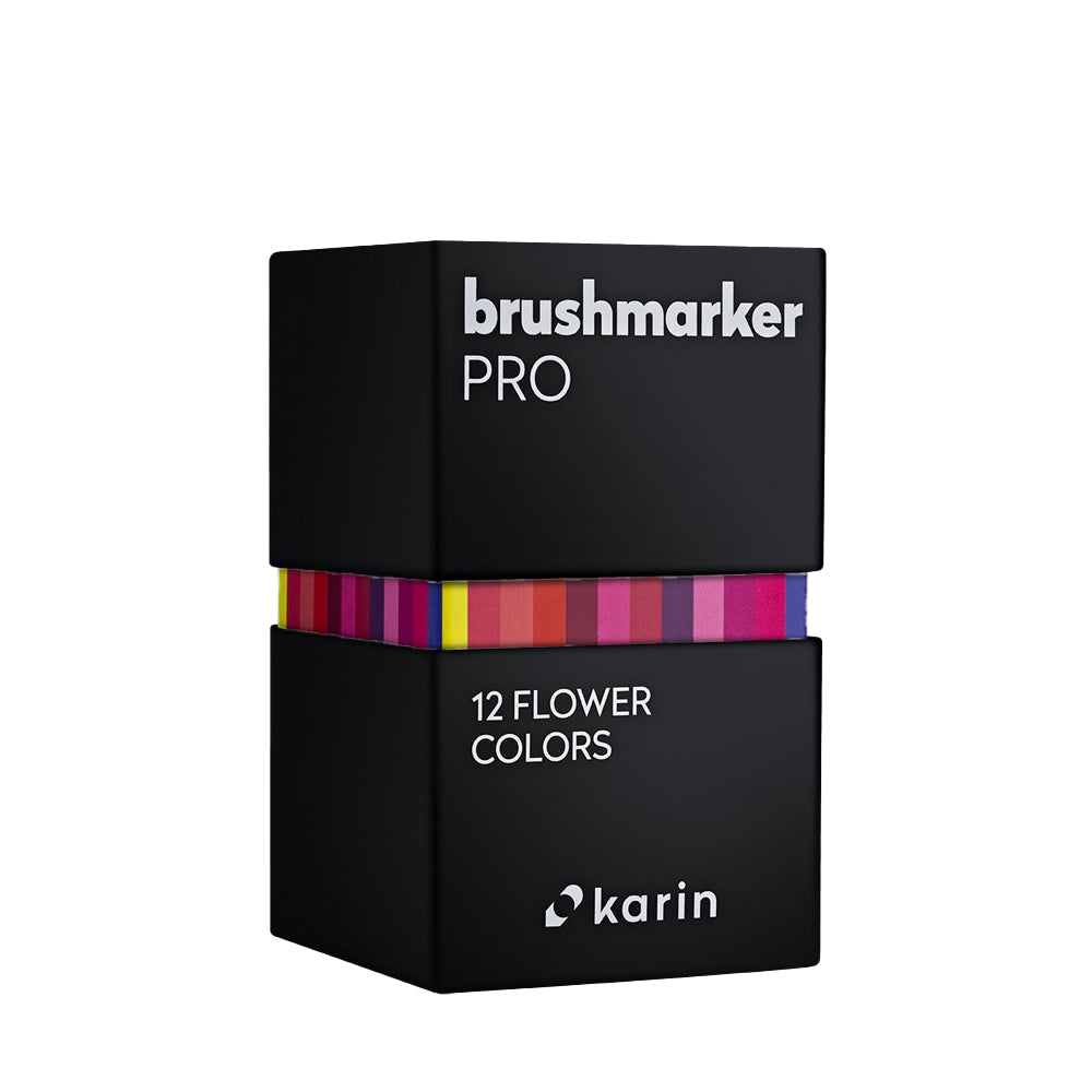 Karin Brushmarker PRO Markers Set | 12 Flower Colours