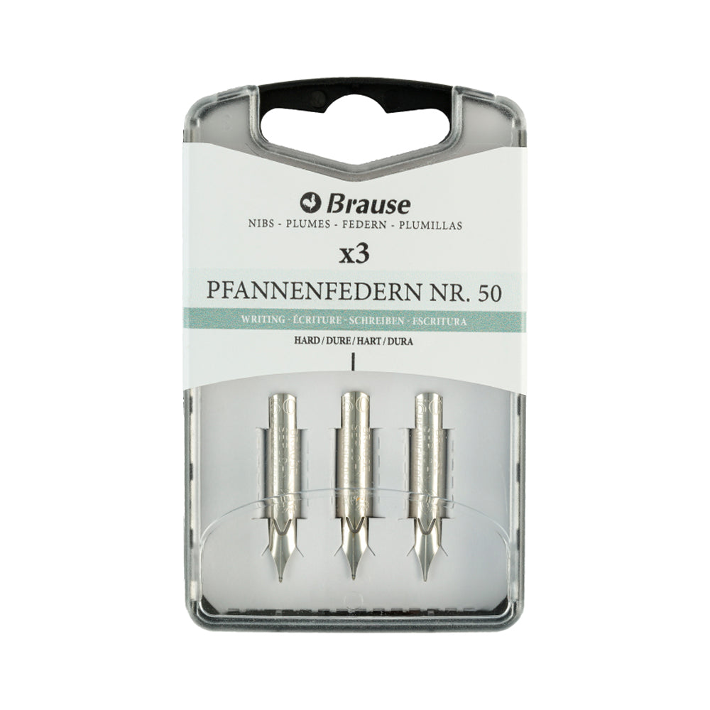 Brause Writing Nibs for Nib Holders, No. 50, 3 pcs.