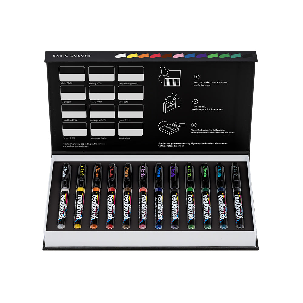 Karin Realbrush PIGMENT Basic Colors Collection | 12 colors