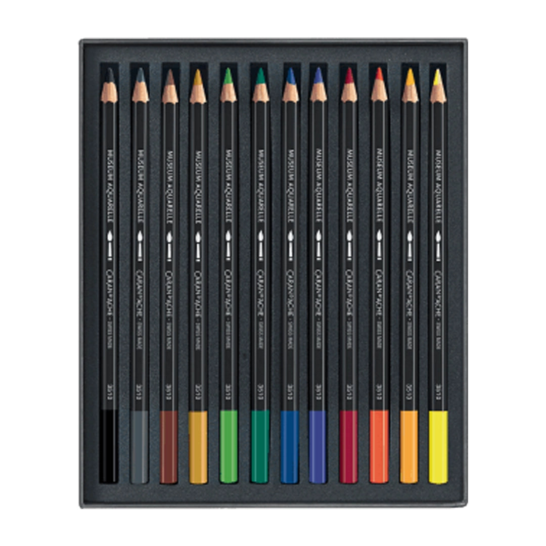 Caran d'Ache MUSEUM Aquarelle Colored Pencils Set of 12