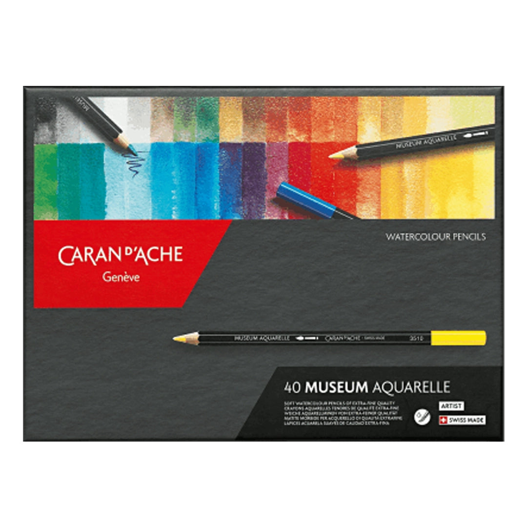 Caran d'Ache MUSEUM Aquarelle Colored Pencils Set of 40