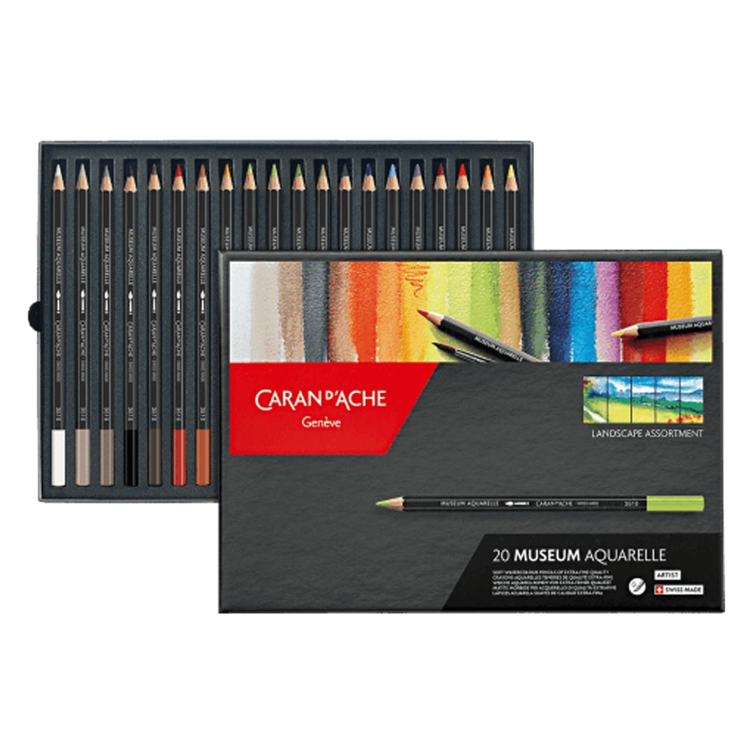 Caran d'Ache MUSEUM Aquarelle Colored Pencils Landscape Set of 20