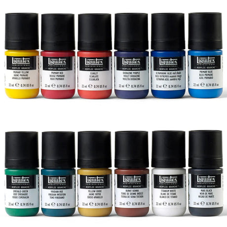 Liquitex Acrylic Gouache Essentials Set, 12x22 ml