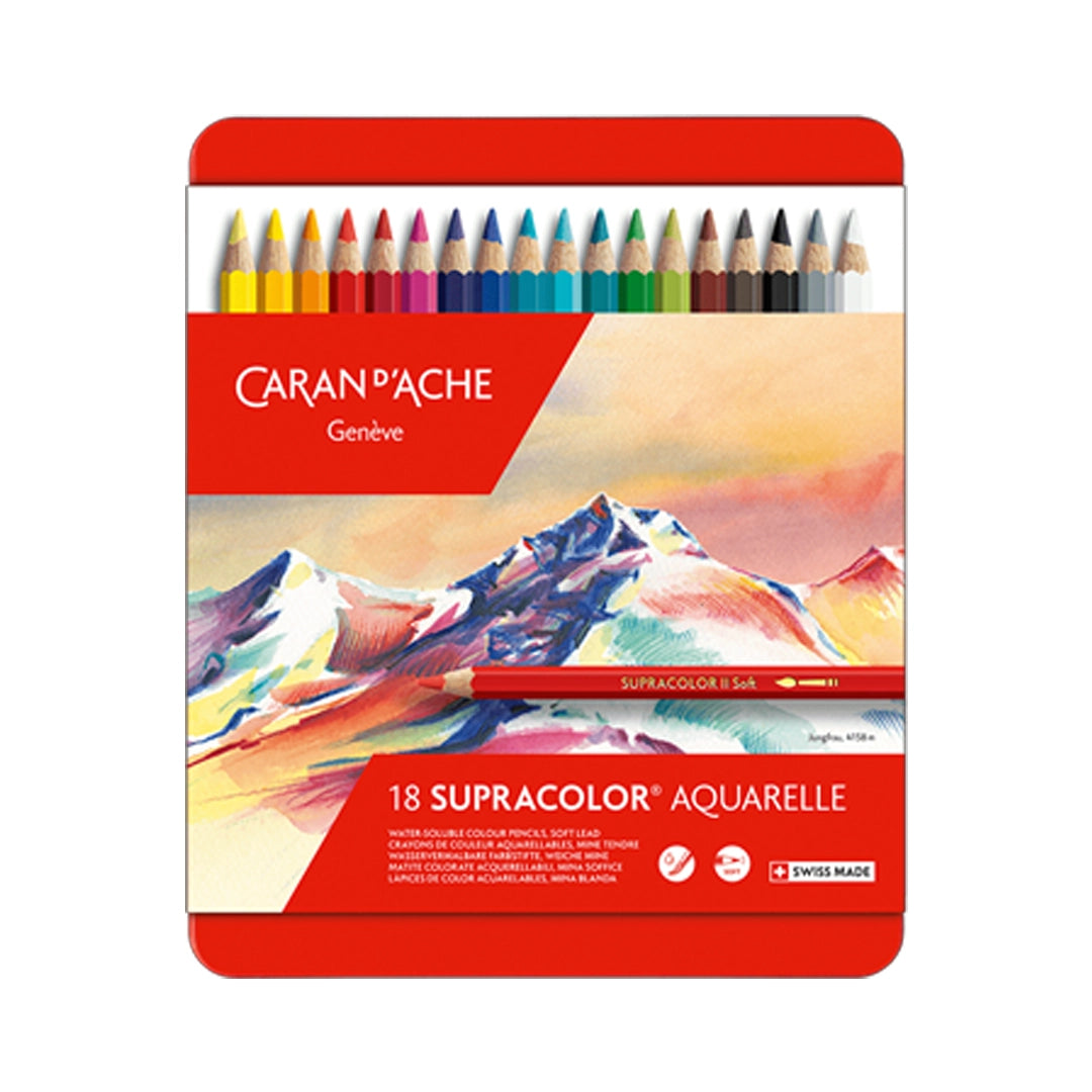 Caran d'Ache SUPRACOLOR™ Aquarelle Colored Pencils Set of 18