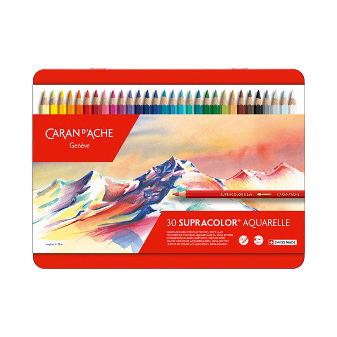 Caran d'Ache SUPRACOLOR™ Aquarelle Colored Pencils Set of 30