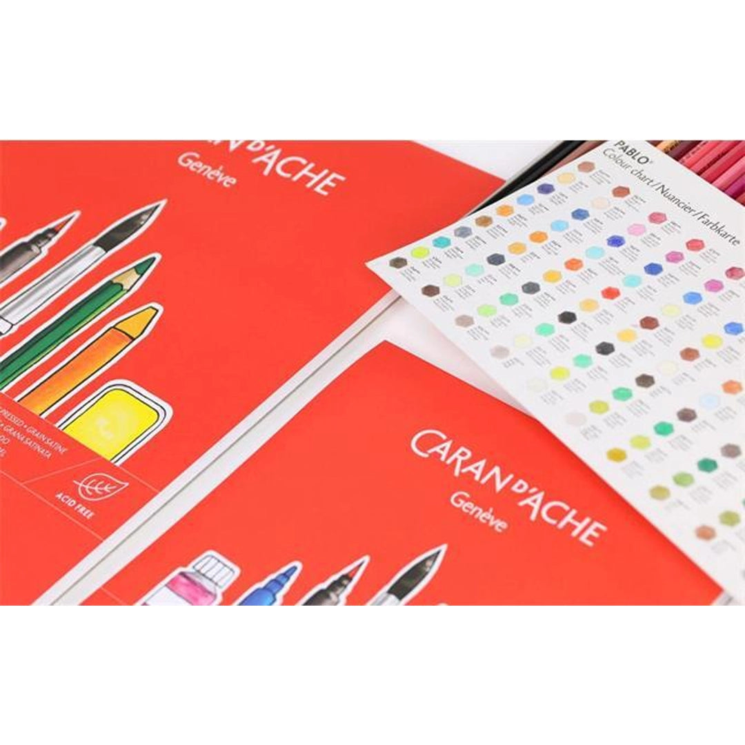 Caran d'Ache Mixed Media Colouring Postcards, 12 sheets