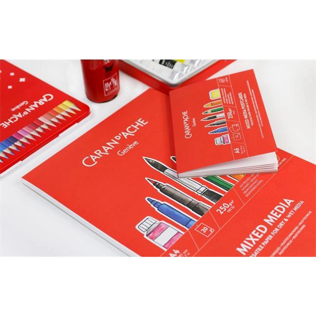 Caran d'Ache Mixed Media Paper Pad, 20 sheets, 250 gsm