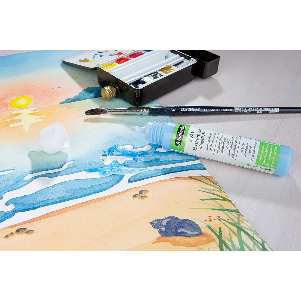 Schmincke Masking Fluid - Drawing Gum, Blue Colour