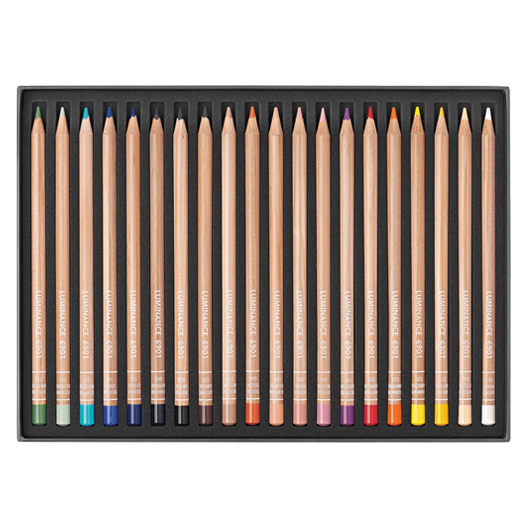 Caran d'Ache LUMINANCE Colored Pencils Portrait Set of 20