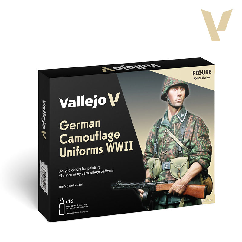 Vallejo Model Color German Camouflage Uniforms WWII Acrylic Paint Set, 16x18 ml
