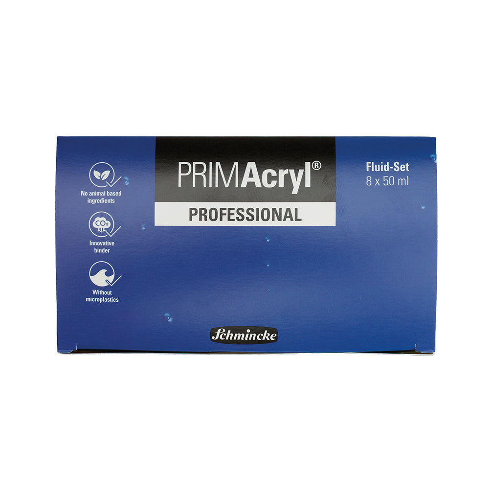 Schmincke PRIMAcryl Fluid Acryl Paint Set, 8x50 ml