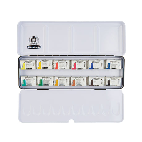 Schmincke Akademie Watercolour set, 12 Colours, Full-Pan