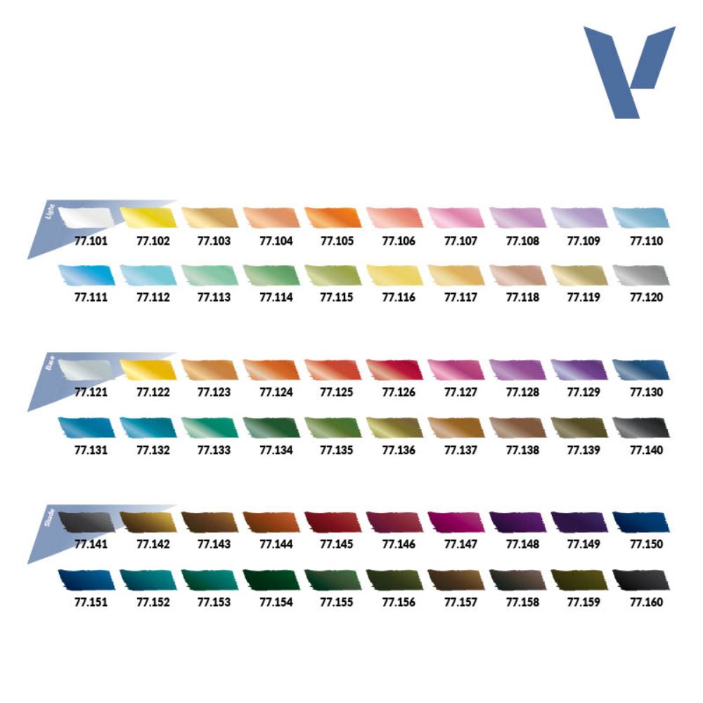 Vallejo True Metallic Metal Core Set, 60x18 ml