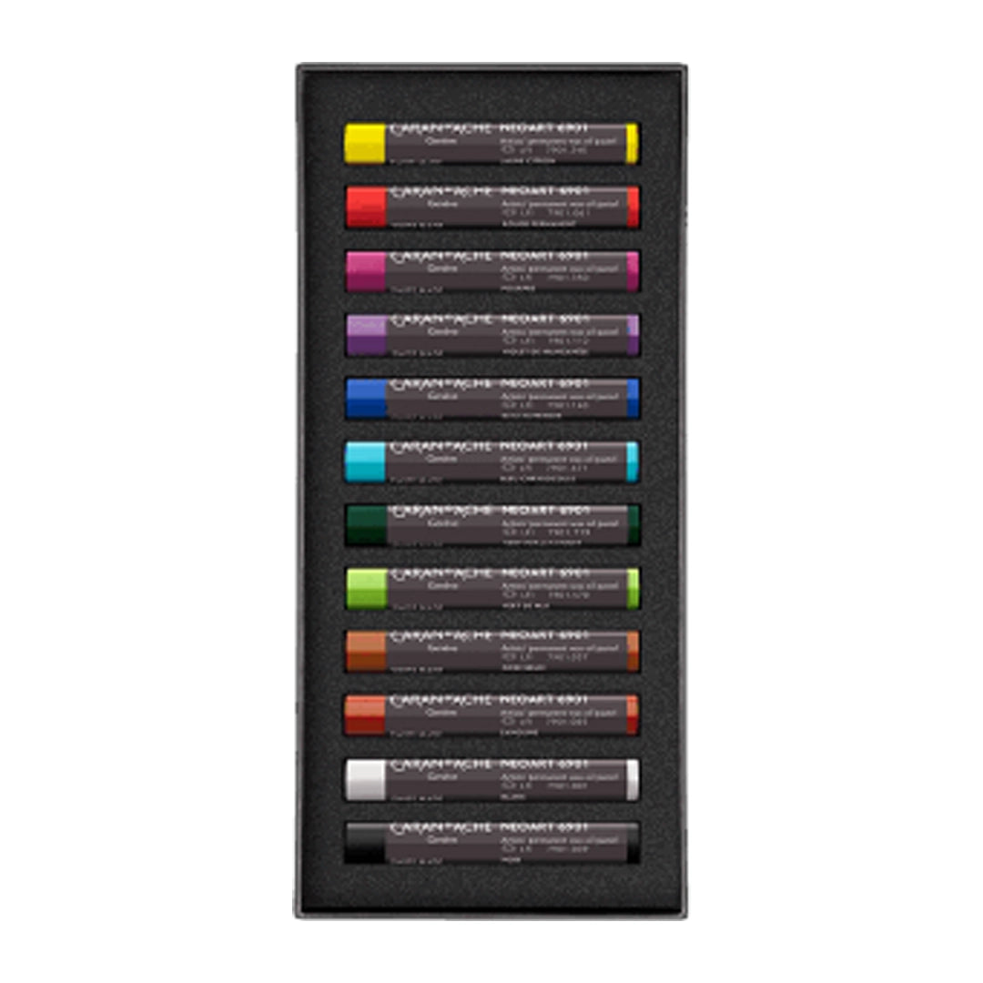 Caran d'Ache NEOART Wax and Oil Pastels Set of 12