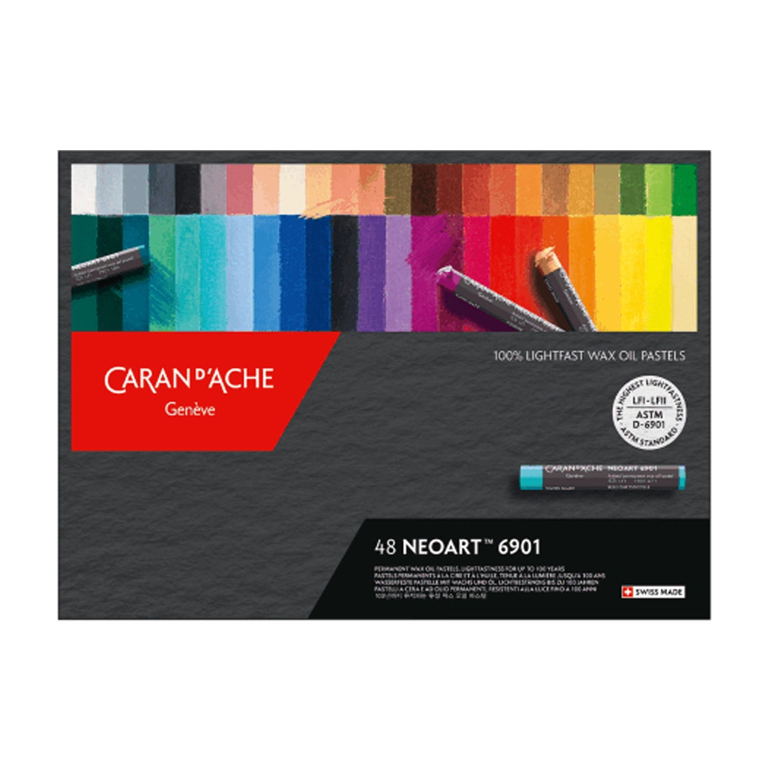 Caran d'Ache NEOART Wax and Oil Pastels Set of 48