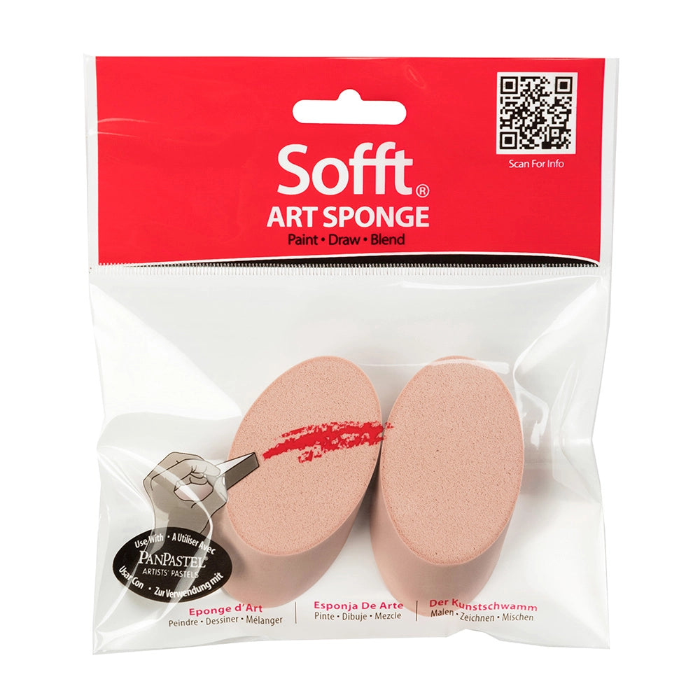 PanPastel Sofft Angle Slice Round Sponges Set, 2 pcs.